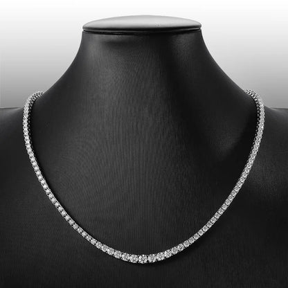 Moissanite Diamond Tennis Necklace 925 Sterling Sliver