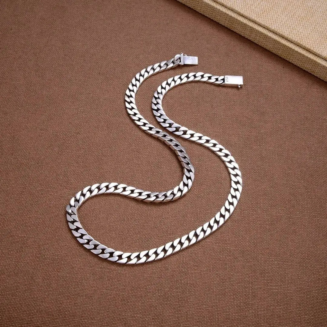 925 Sterling Silver Bracelet/Chains W7-10mm, L16-70cm