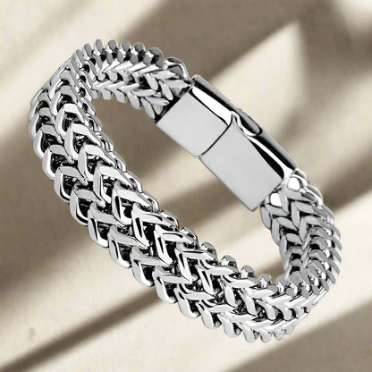 3 Color Choice 10MM Stainless Steel Bracelets 19-23CM