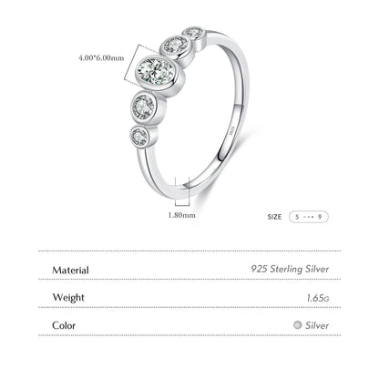 925 Sterling Silver Oval Cubic Zirconia Ring