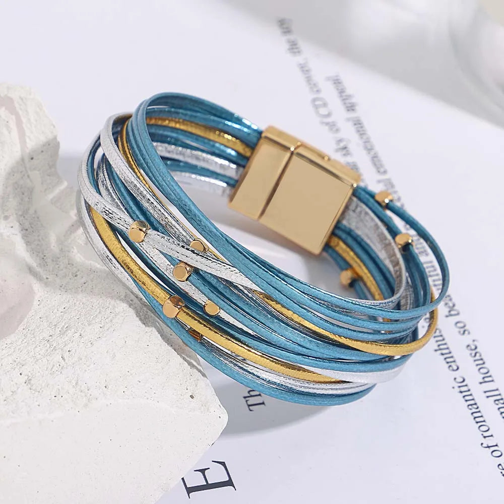 Multilayer Leather Bracelet (12 Color Choice)