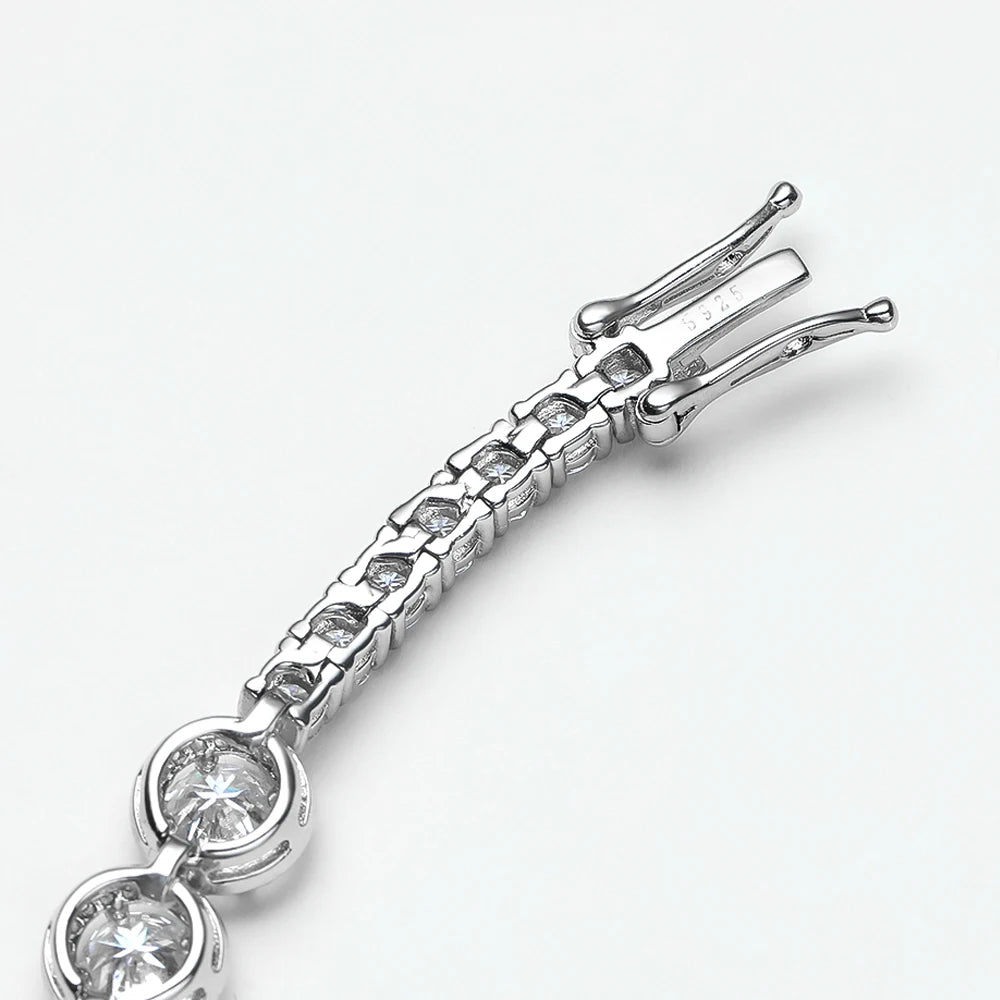 925 Sterling Silver 10ct Moissanite Bracelet