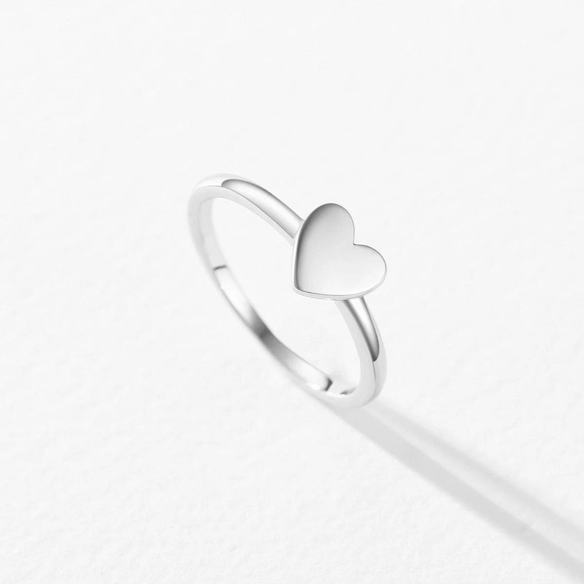 925 Sterling Silver Smooth Heart Ring