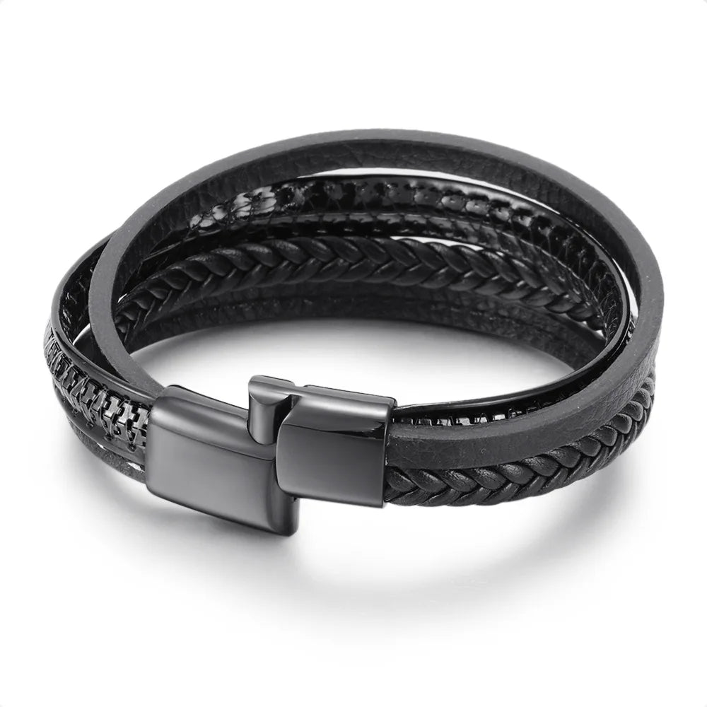 Gents Handwoven Leather Bracelet