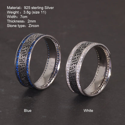 Sterling Silver 925 Blue CZ