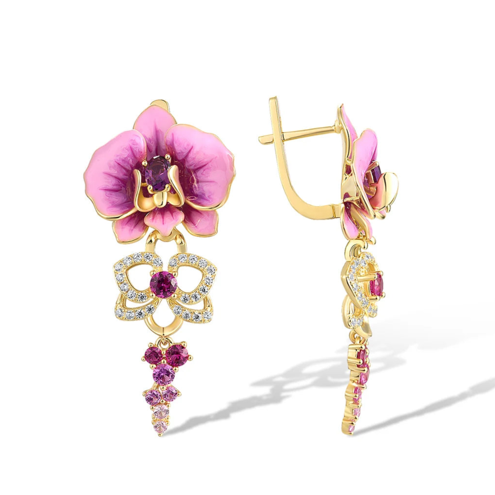 Orchidea Viola - Earrings