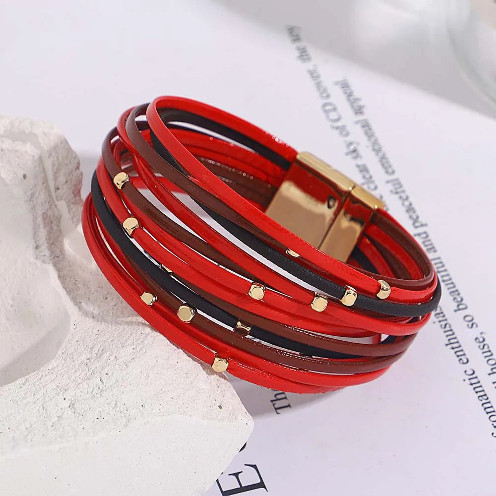 Multilayer Leather Bracelet (12 Color Choice)