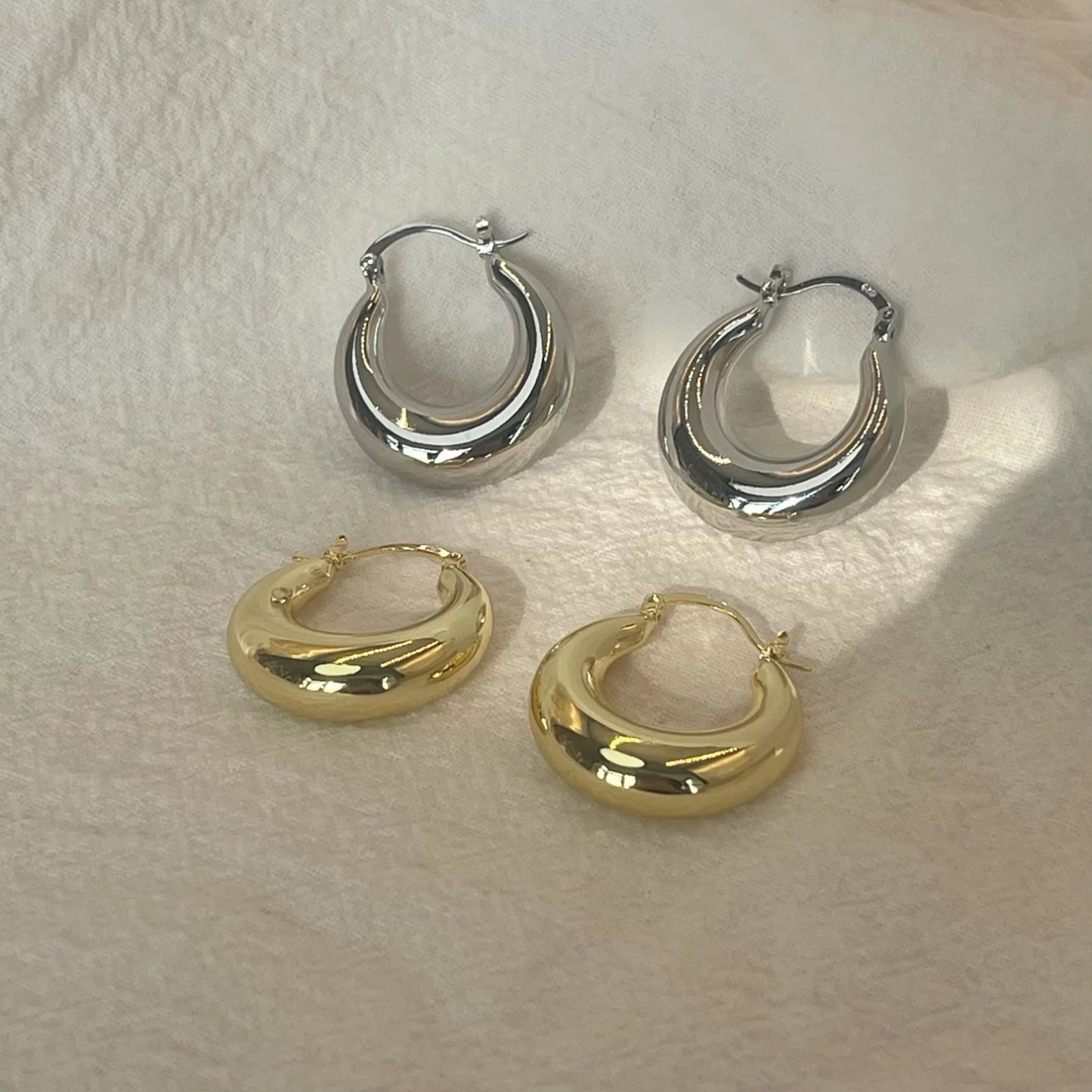 Big Circle Hoop Earrings