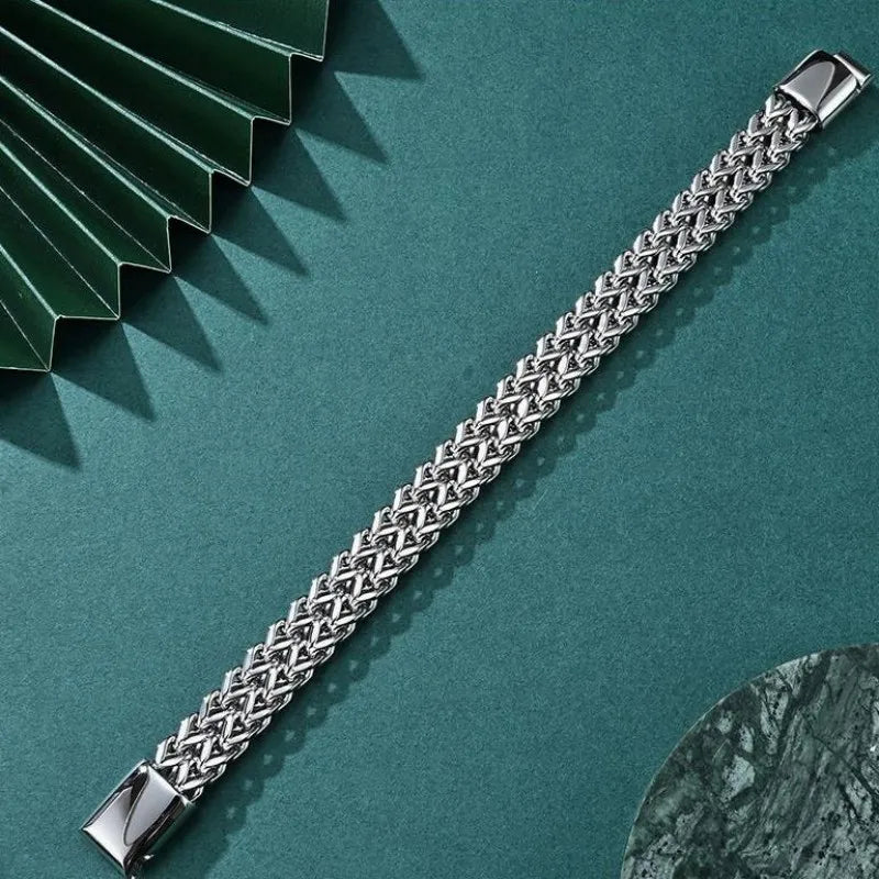 3 Color Choice 10MM Stainless Steel Bracelets 19-23CM