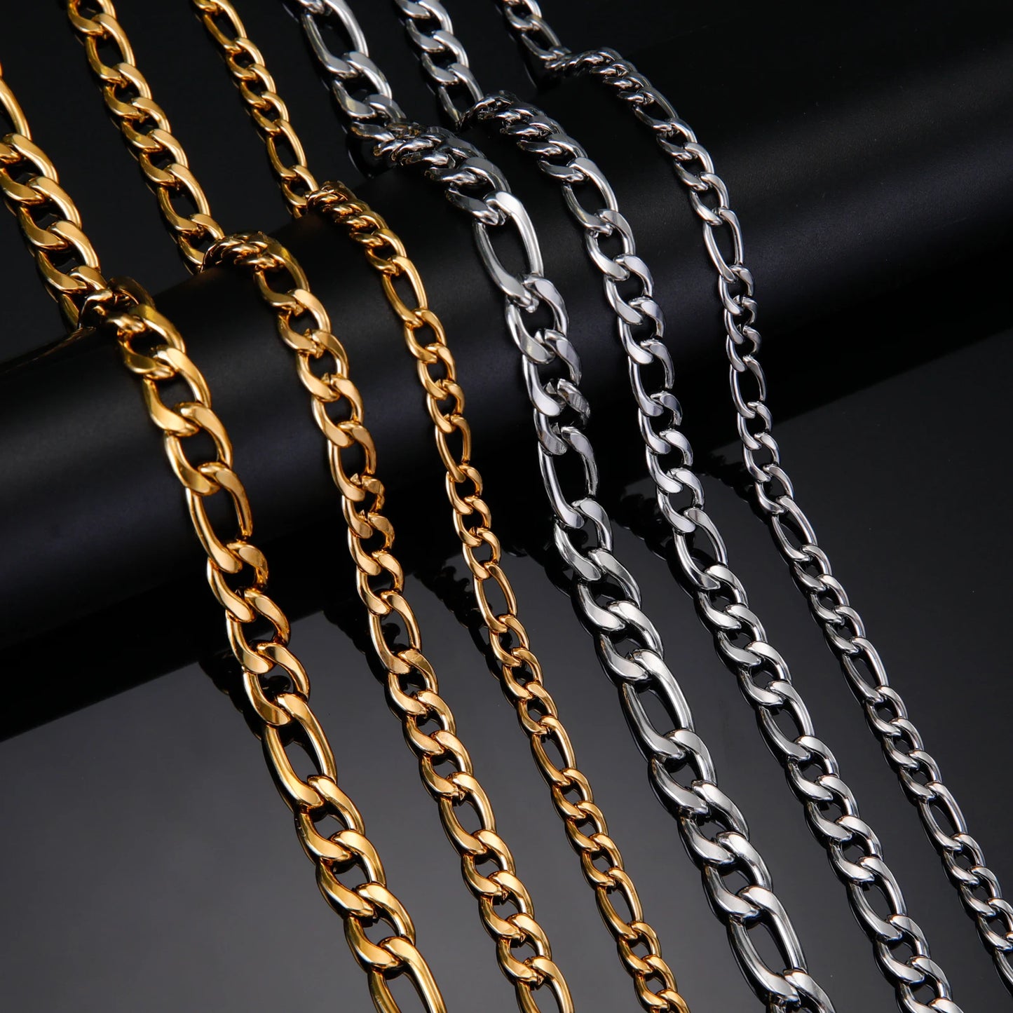 Gold Or Silver Stainless Steel Figaro Chain