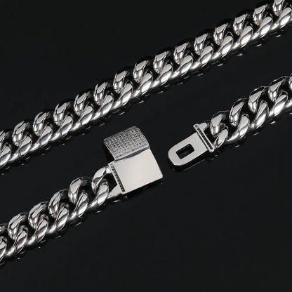 Gold Or Silver Stainless Steel, 12mm Cuban Link Chain or Bracelet