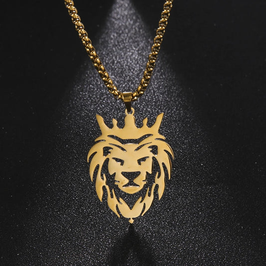 Stainless Lion & Wolf Head Pendent Necklaces (29 Designs!)