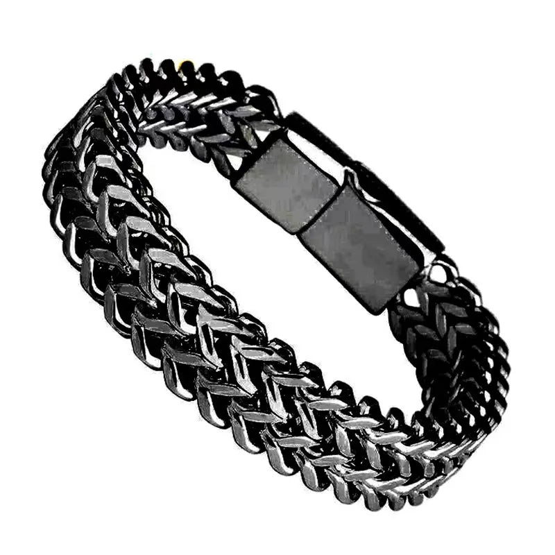 3 Color Choice 10MM Stainless Steel Bracelets 19-23CM