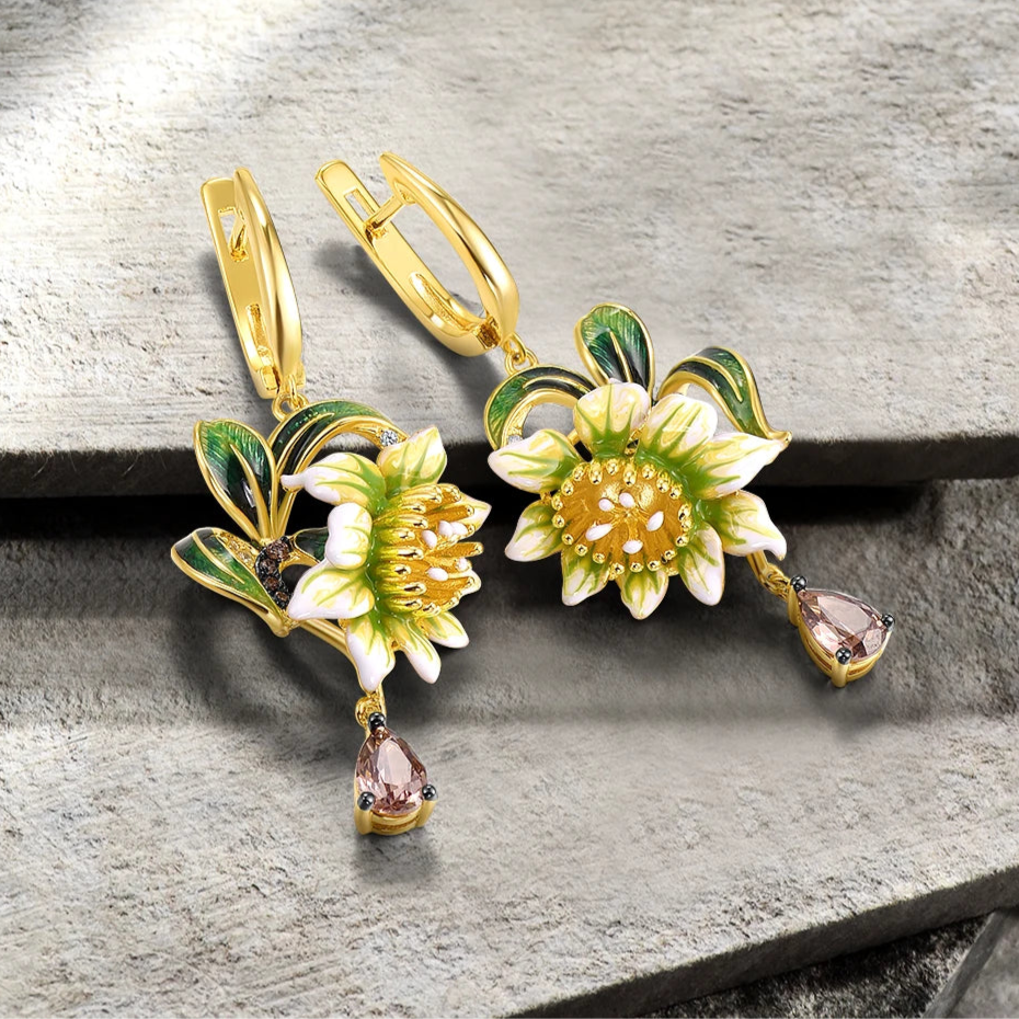 Fioritura Dorata - Earrings