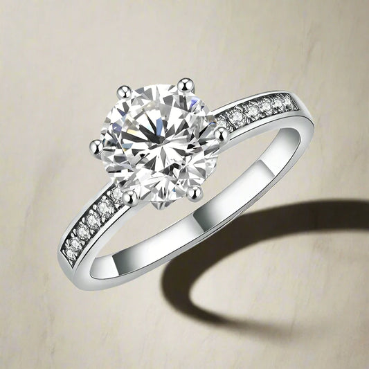 Moissanite Diamond 925 Sterling Silver Gold Plated D Color