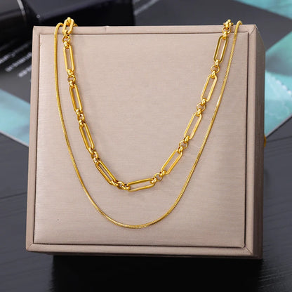 Stainless Steel Multilayer Necklace (26 Styles)