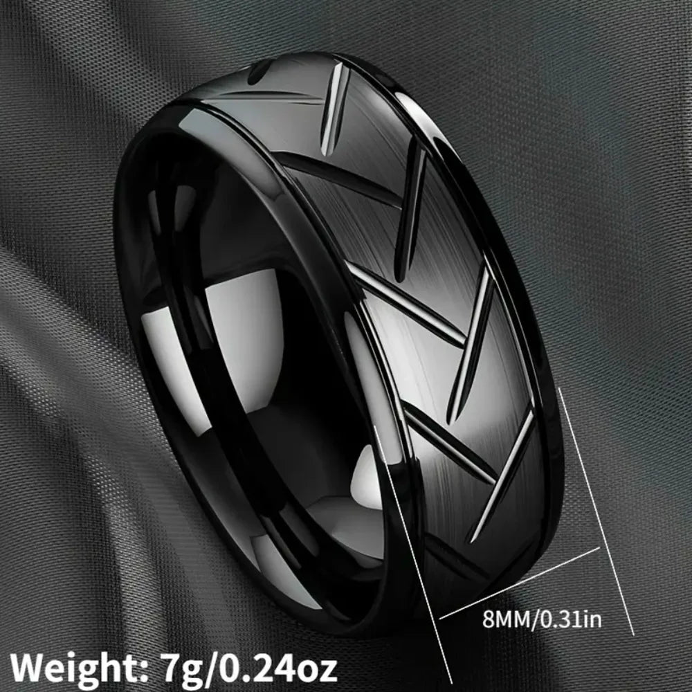 Black Stainless Steel Ring