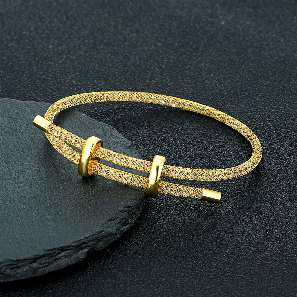 Stainless Steel Adjustable Mesh Bracelet