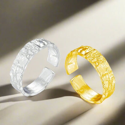 925 Sterling Silver Textured Rings