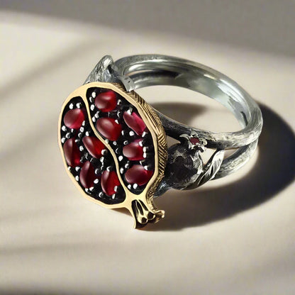 Vintage Fruit Red Stone Ring