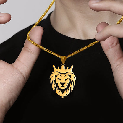 Stainless Lion & Wolf Head Pendent Necklaces (29 Designs!)