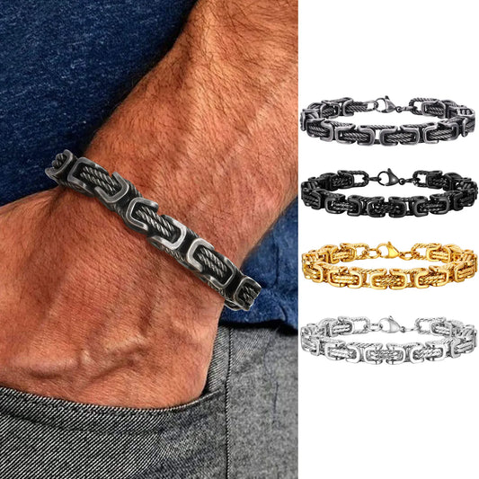 Stainless Steel 8mm Byzantine Bracelets