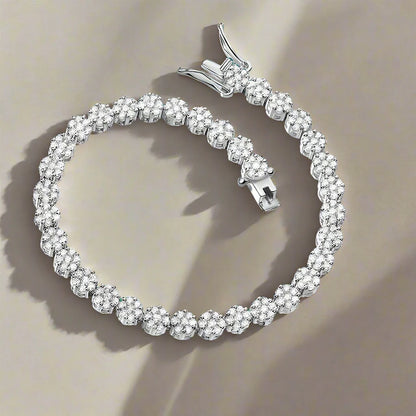 Moissanite Or CZ Tennis Bracelet 925 Sterling Silver