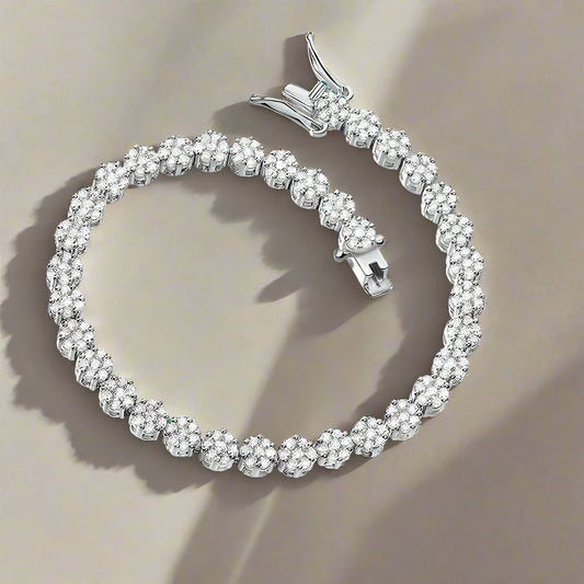 Moissanite Or CZ Tennis Bracelet 925 Sterling Silver