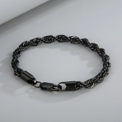 4-8mm Stainless Steel Rope Bracelets