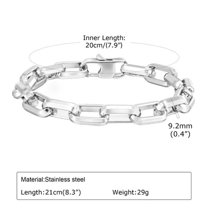 Stainless Rectangle Chain Bracelets