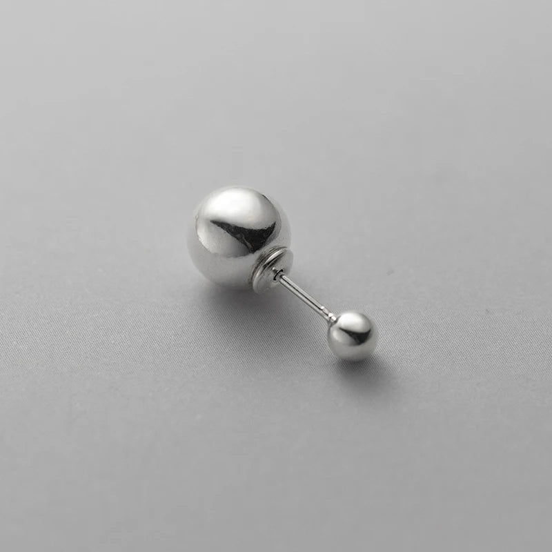 925 Sterling Silver Ball Screw Stud Earrings