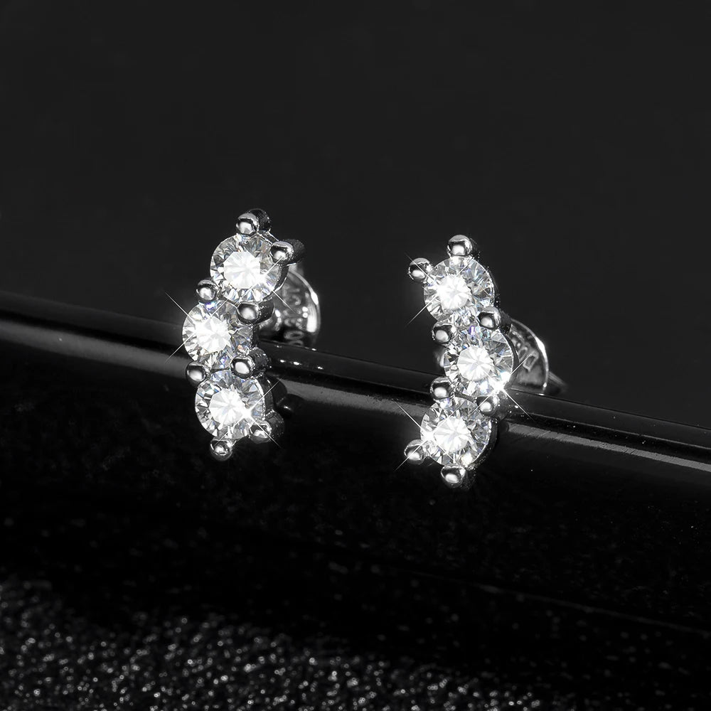 Moissanite Diamond Earrings 925 Silver