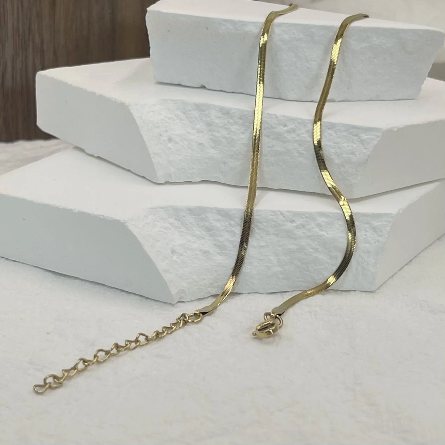 Minimalist Unisex Gold Or Silver Stainless Steel Snake Chain Necklace