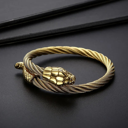 Stainless Steel Spiral Snake Bangle + 3 Other Different Styles