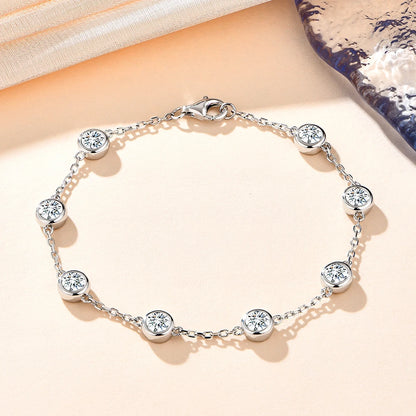 Moissanite Bracelet 925 Sterling Silver 4.0mm D Color