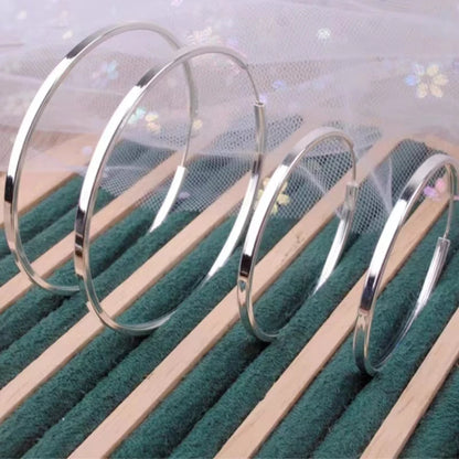 35mm-70mm 925 Sterling Silver Big Hoop Earrings