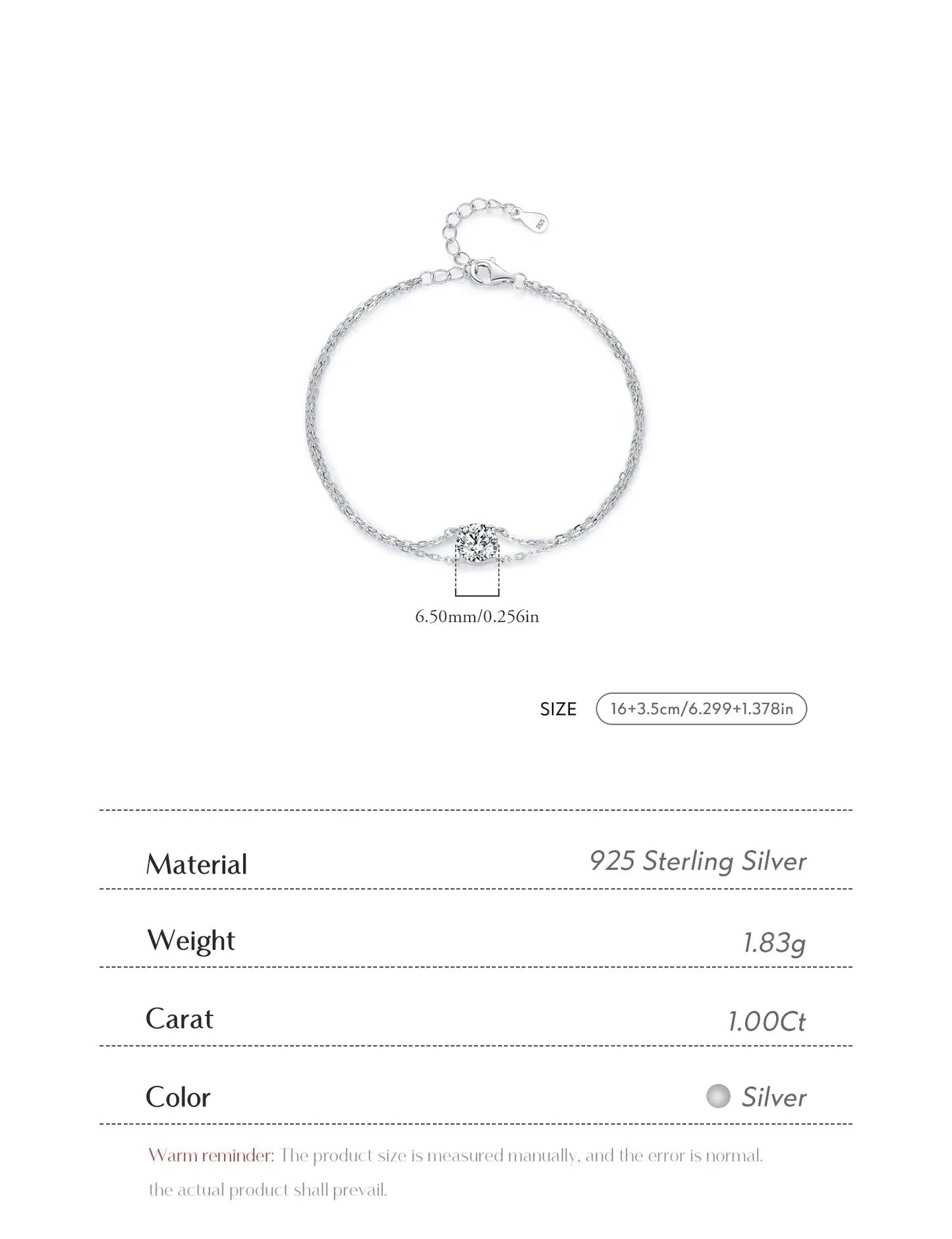 CZ Bracelet 925 Sterling Silver