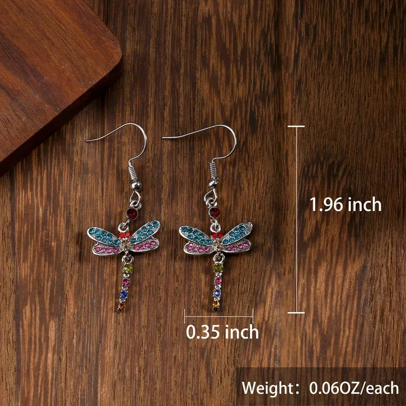 Bohemian Style Dragonfly Drop Earrings