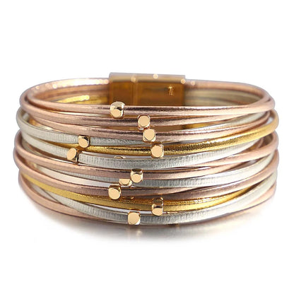 Multilayer Leather Bracelet (12 Color Choice)