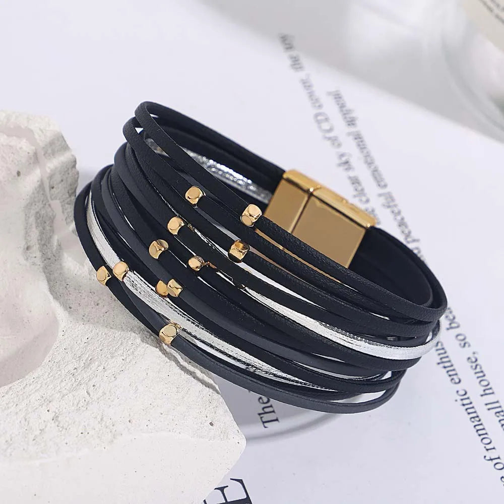 Multilayer Leather Bracelet (12 Color Choice)