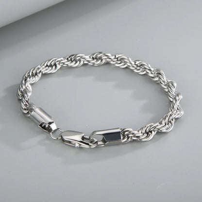 4-8mm Stainless Steel Rope Bracelets