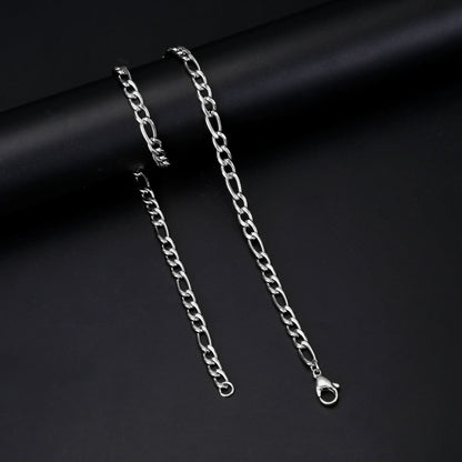 Gold Or Silver Stainless Steel Figaro Chain