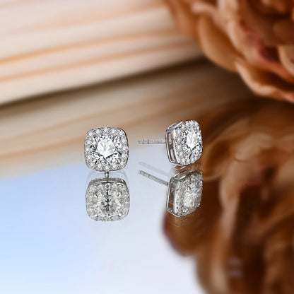 1.0ct Moissanite Earrings 925 Sterling Silver (3 Colors)