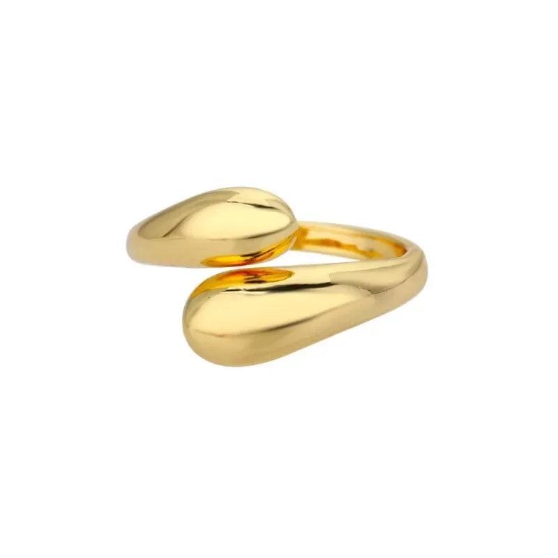 Gold Or Silver Stainless Steel Smooth Double Bead Ring