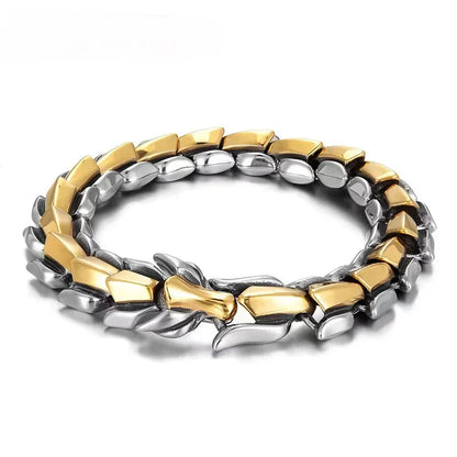 Silver or Gold Color Dragon Bracelet