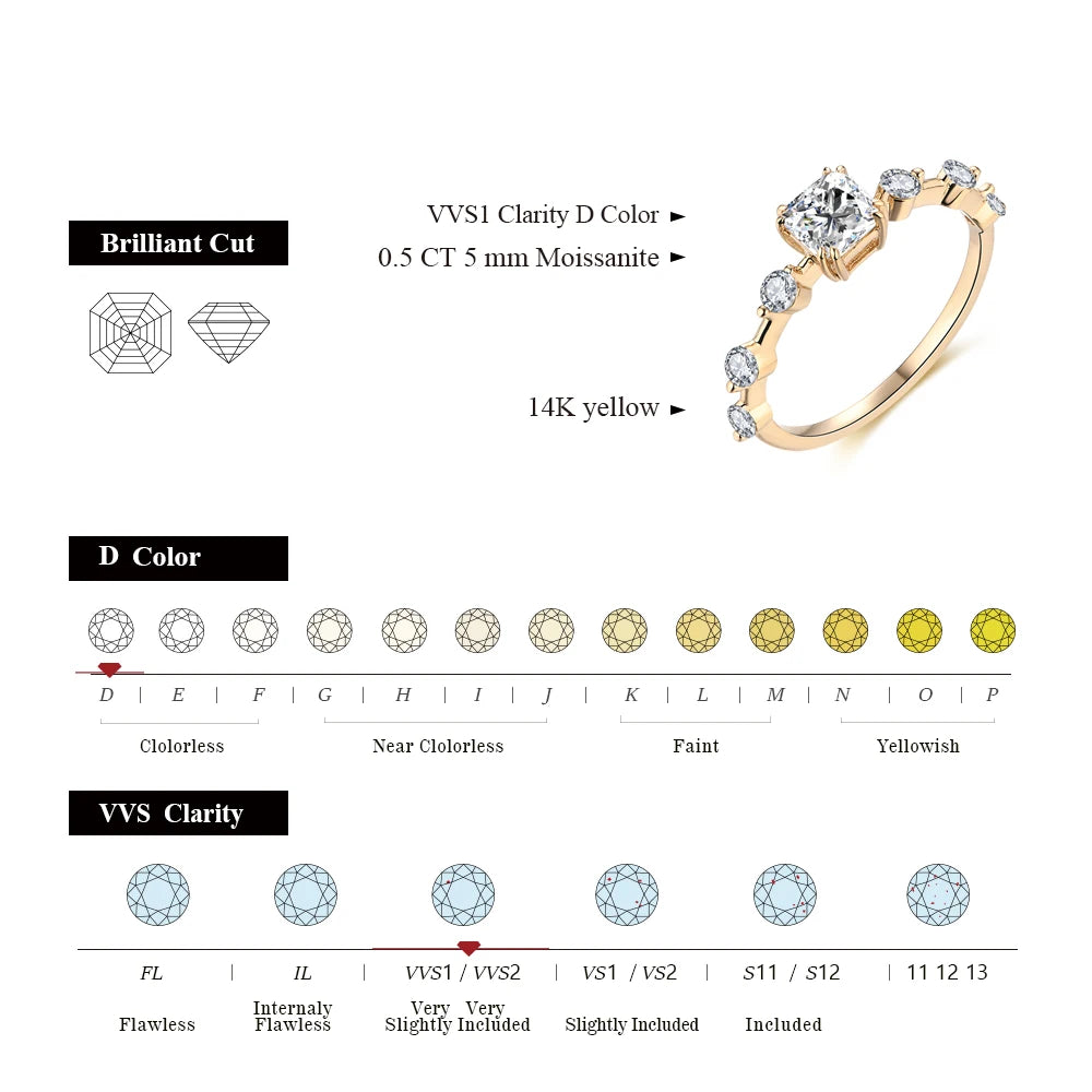 Moissanite 1CT Silver 925 Decorated Solitaire