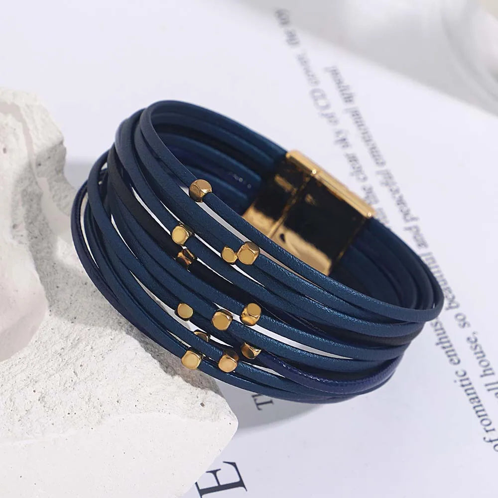 Multilayer Leather Bracelet (12 Color Choice)