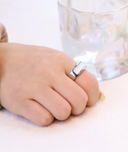 White/Blue/Black Semi Precious Stone Ring