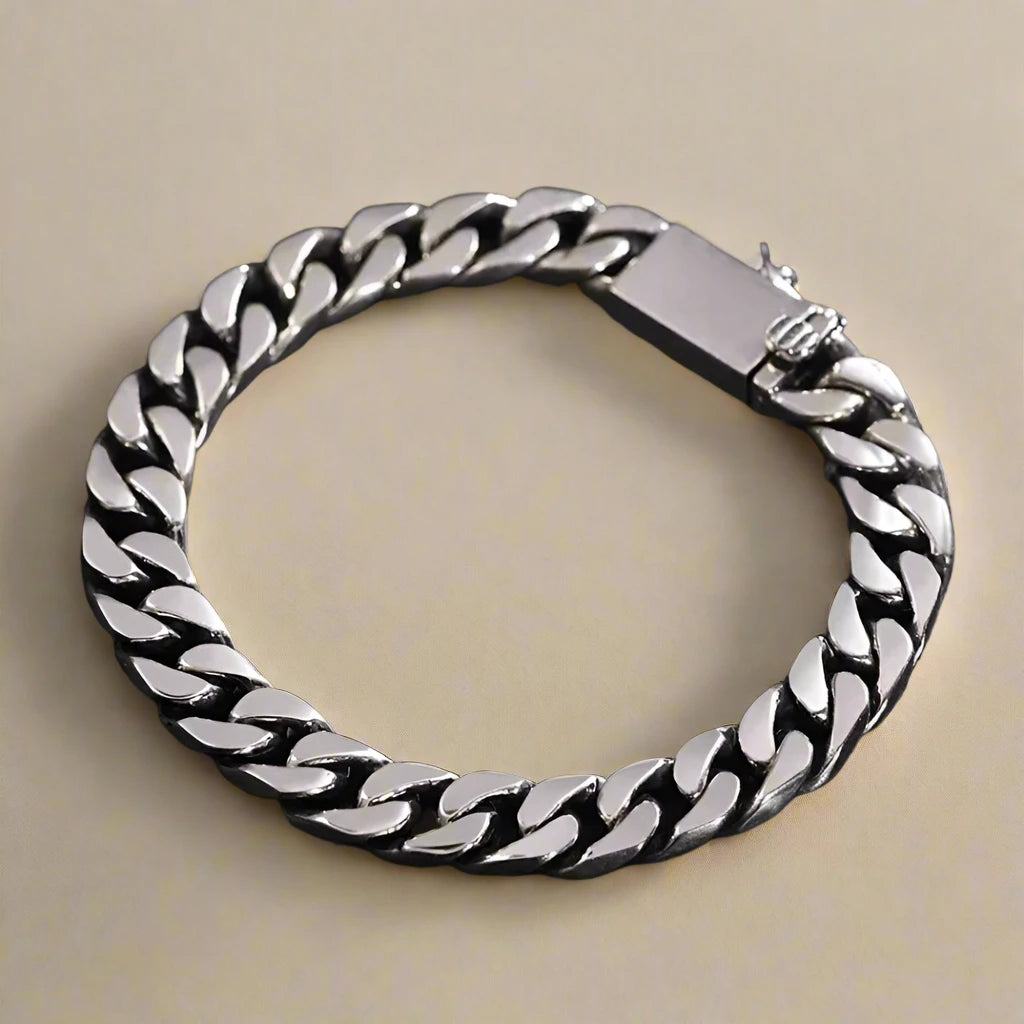 925 Sterling Silver Bracelet/Chains W7-10mm, L16-70cm