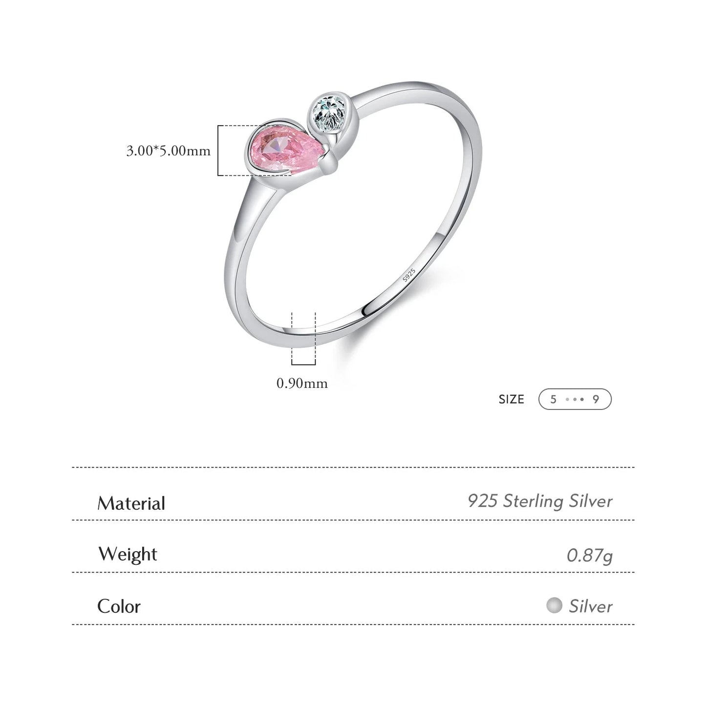 925 Sterling Silver Heart Ring